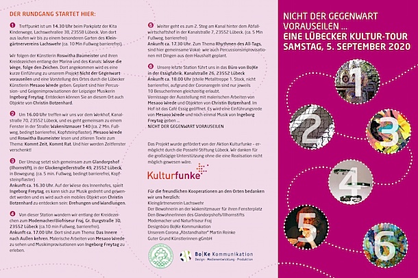 Einladung „NICHT DER GEGENWART VORAUSEILEN”