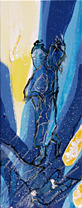 malerei von mesaoo wrede "ich bringe dich nach hause", acryl auf leinwand, 20x50 cm, 2007
